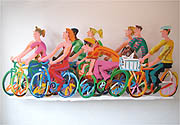 Kunstwerk Fahrradfahrer